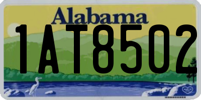 AL license plate 1AT8502