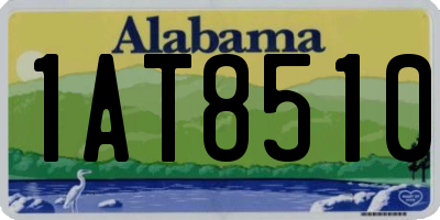 AL license plate 1AT8510