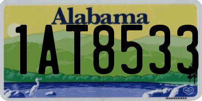 AL license plate 1AT8533