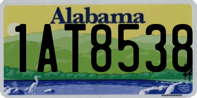 AL license plate 1AT8538