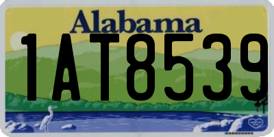 AL license plate 1AT8539