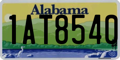AL license plate 1AT8540