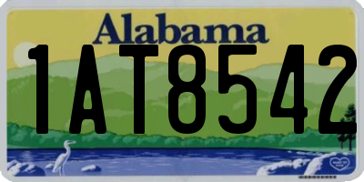 AL license plate 1AT8542