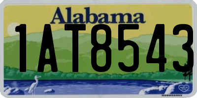 AL license plate 1AT8543