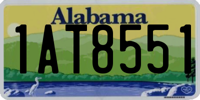 AL license plate 1AT8551