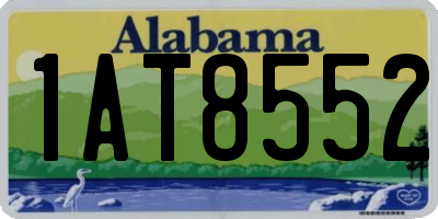 AL license plate 1AT8552