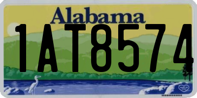 AL license plate 1AT8574