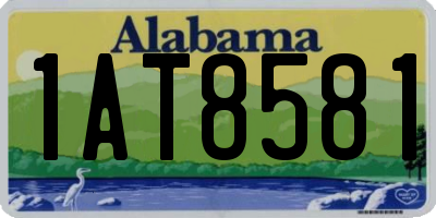 AL license plate 1AT8581