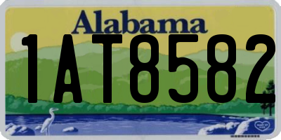 AL license plate 1AT8582