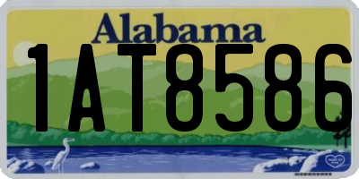 AL license plate 1AT8586