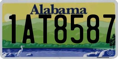 AL license plate 1AT8587