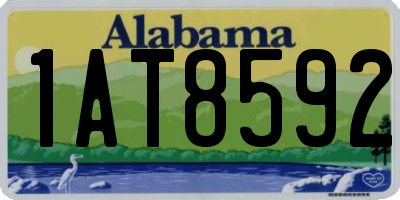 AL license plate 1AT8592