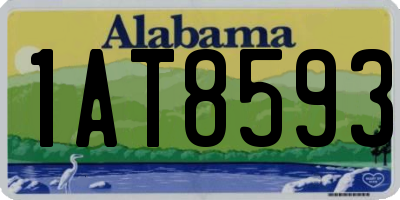 AL license plate 1AT8593