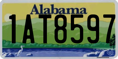 AL license plate 1AT8597