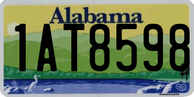 AL license plate 1AT8598