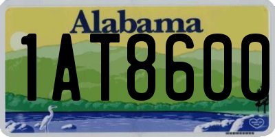 AL license plate 1AT8600