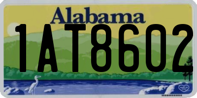 AL license plate 1AT8602