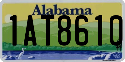 AL license plate 1AT8610