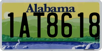 AL license plate 1AT8618
