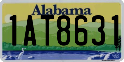 AL license plate 1AT8631