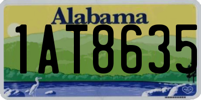 AL license plate 1AT8635