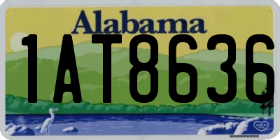 AL license plate 1AT8636