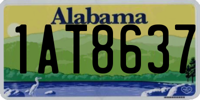 AL license plate 1AT8637