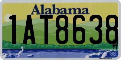 AL license plate 1AT8638