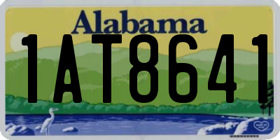 AL license plate 1AT8641