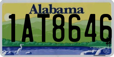 AL license plate 1AT8646