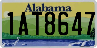 AL license plate 1AT8647