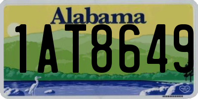 AL license plate 1AT8649