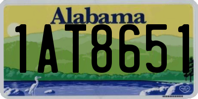 AL license plate 1AT8651