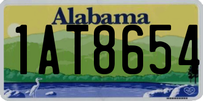 AL license plate 1AT8654