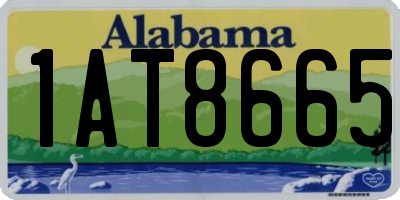 AL license plate 1AT8665