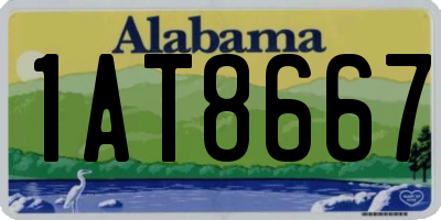 AL license plate 1AT8667