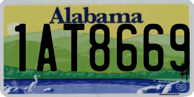 AL license plate 1AT8669