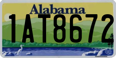 AL license plate 1AT8672