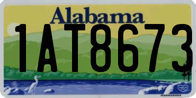 AL license plate 1AT8673
