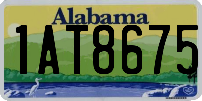 AL license plate 1AT8675