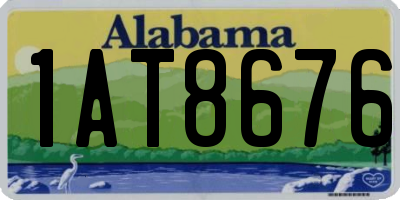 AL license plate 1AT8676