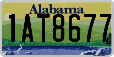 AL license plate 1AT8677