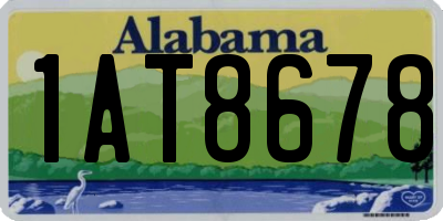 AL license plate 1AT8678