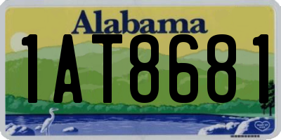 AL license plate 1AT8681