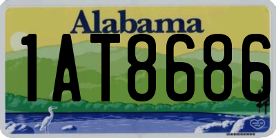 AL license plate 1AT8686