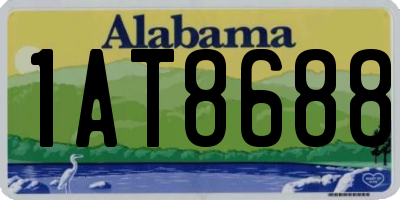 AL license plate 1AT8688