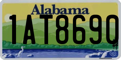 AL license plate 1AT8690
