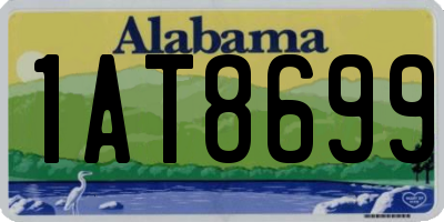 AL license plate 1AT8699