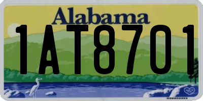 AL license plate 1AT8701