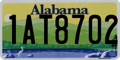 AL license plate 1AT8702